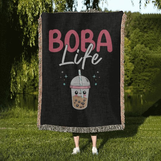 Boba Life Bubble Tea Lover Boba Tea Drinker Korean Woven Blankets