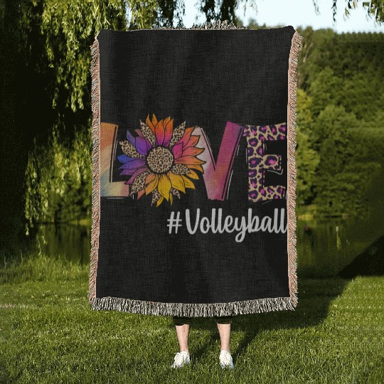 Love Volleyball Woven Blankets