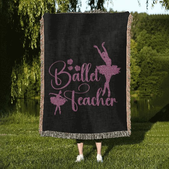 Ballet Dancer Dance Girl Ballerina Woven Blankets
