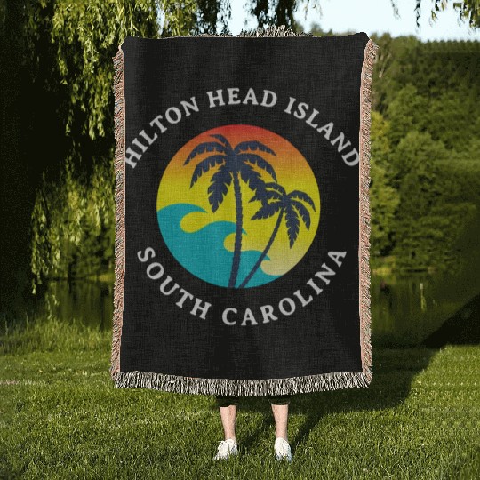 Hilton Head Island South Carolina Woven Blankets