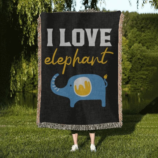 Elephant Lover Wildlife Animal Zoo Zookeeper Woven Blankets