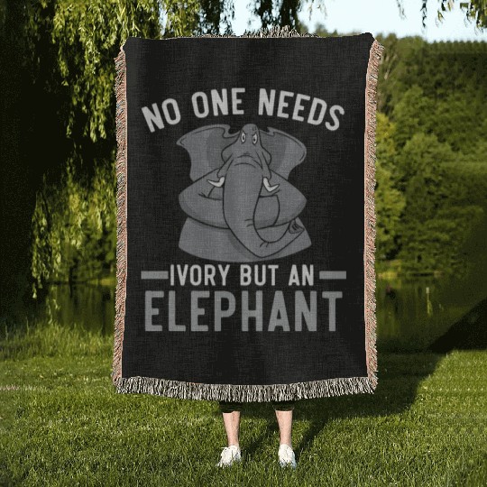Elephant Lover Wildlife Animal Zoo Zookeeper Woven Blankets