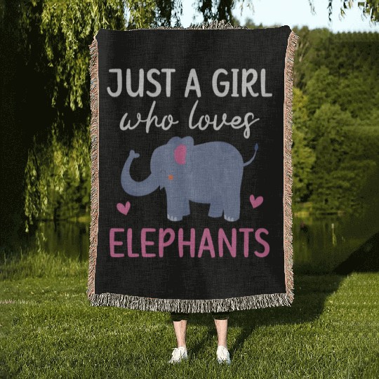 Elephant Lover Wildlife Animal Zoo Zookeeper Woven Blankets