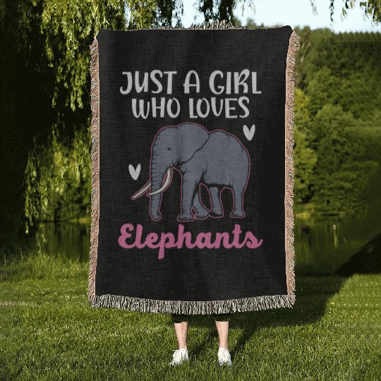 Elephant Lover Wildlife Animal Zoo Zookeeper Woven Blankets