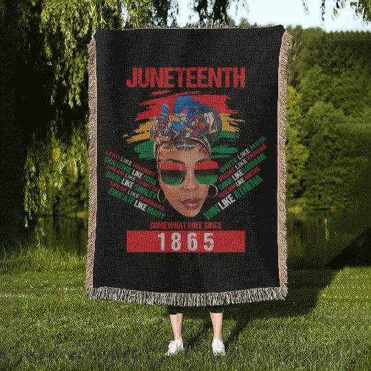 Juneteenth Honoring the Struggle Embracing Freedom Woven Blankets