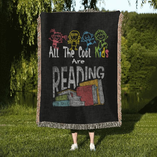 All The Are Reading Daycare Reading Teacher Book Woven Blankets