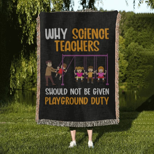 Funny Science Teacher Cool Physics Chemistry Woven Blankets