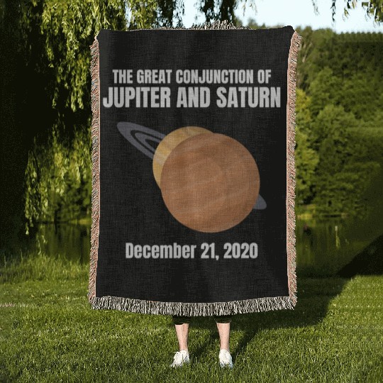 Great Conjunction Astronomy Lover Astronomer Woven Blankets
