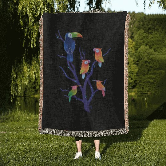 Birds Of Paradise Woven Blankets