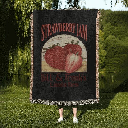 Bill and Frank Strawberry Jam The last of us Woven Blankets