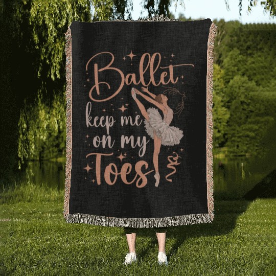 Ballet Dancer Dance Girl Ballerina Woven Blankets