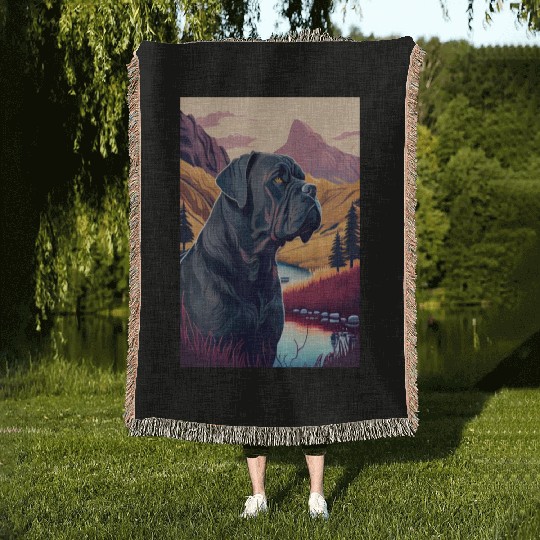 Cane Corso Nature Woven Blankets
