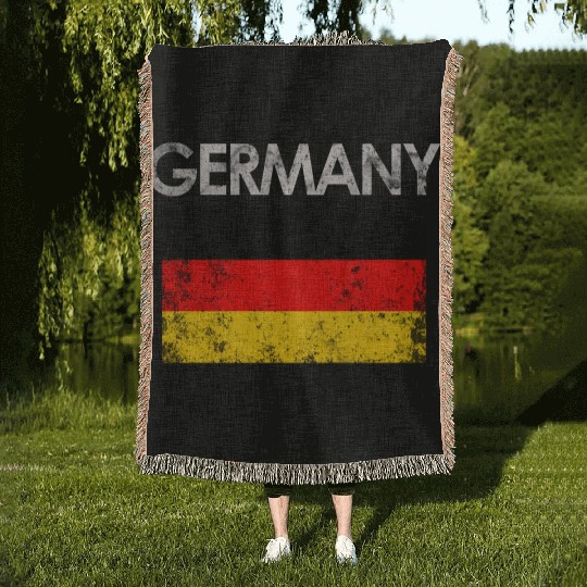 Germany German Flag Pride Woven Blankets