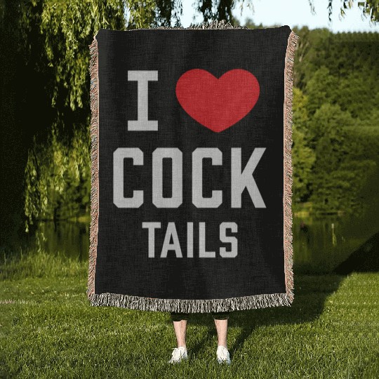 I Love Cock Tails Gay Bartender Alcoholic Mixed Dr Woven Blankets