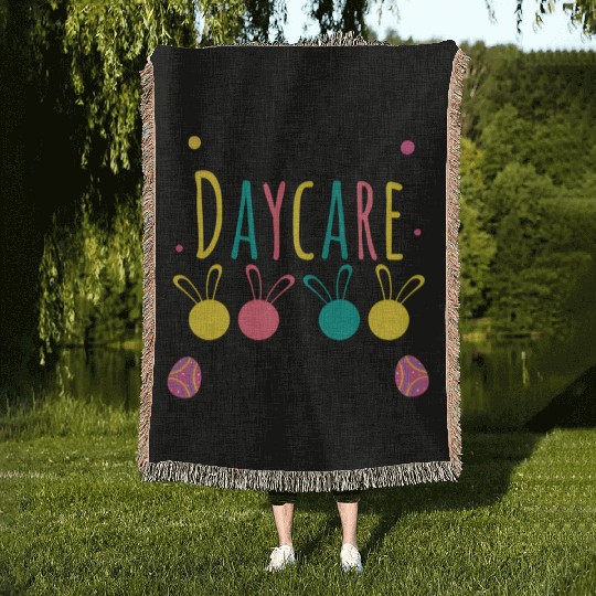 Easter Daycare Teacher Provider I Love My Daycare Woven Blankets