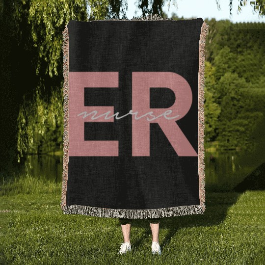 Er Nurse Emergency Room Registered Nurse Woven Blankets