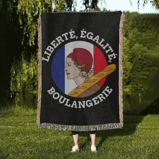 Bastille Day Marianne Of France French Revolution Woven Blankets