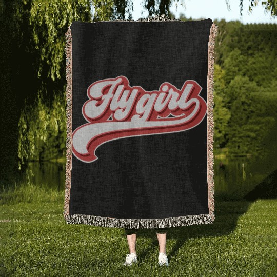 Fly 80S 90S Old School Hip Hop Woven Blankets