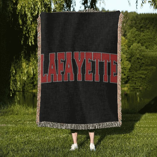 Lafayette La Louisiana Varsity Style Usa Sports Woven Blankets