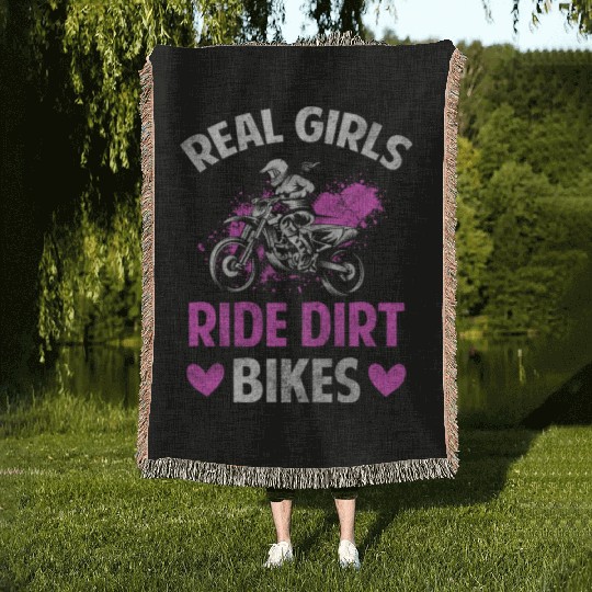 Mountain Bike Dirt Motocross Extreme Sport Woven Blankets