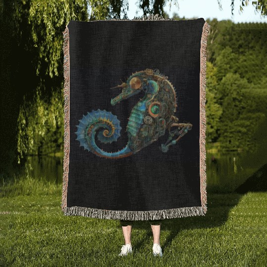 Cybernetic Octopus Woven Blankets