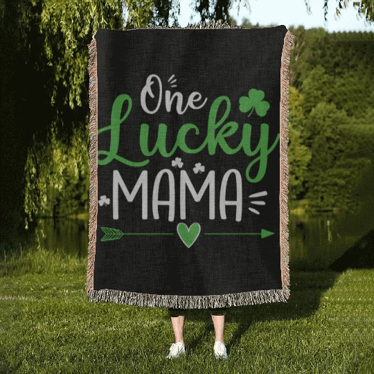St Patrick'S Day For Moms One Lucky Mama Woven Blankets