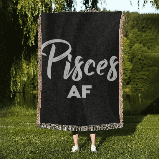 Pisces Af Pisces Astrology Zodiac Sign Pisces Woven Blankets
