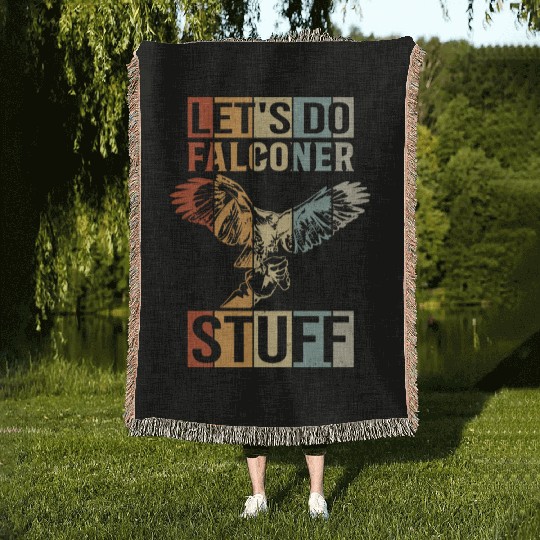 Falconer Stuff Falcon Lover Falconry Woven Blankets