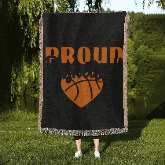 Loud Proud Basketball Mom Woven Blankets