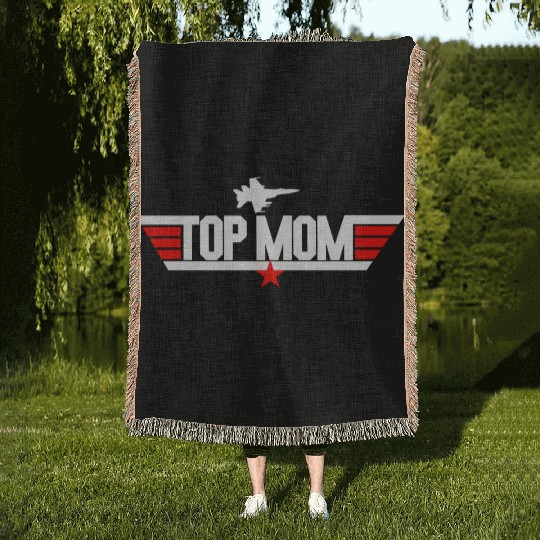 Mother'S Day For Top Mom Woven Blankets
