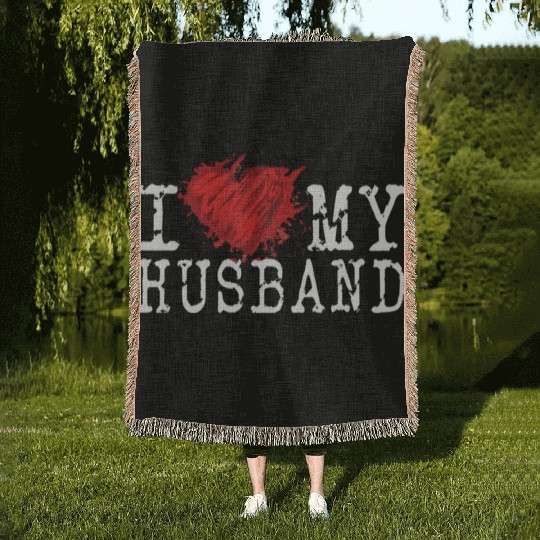 I Love My Husband Awesome Style Husband Love Woven Blankets