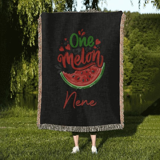 One In A Melon Nene Woven Blankets