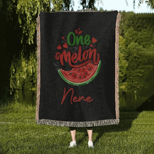 One In A Melon Nene Woven Blankets