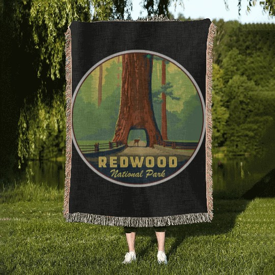 Redwood National Park Woven Blankets