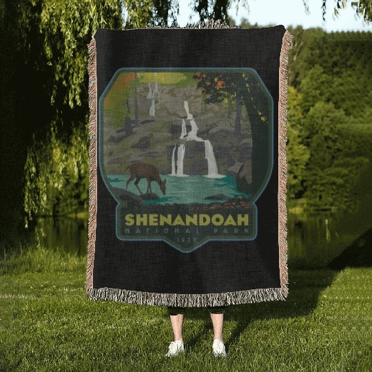 shenandoah national park Woven Blankets