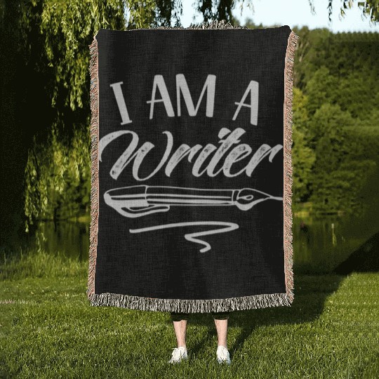 I Am A Writer Job Writing Author Write Woven Blankets