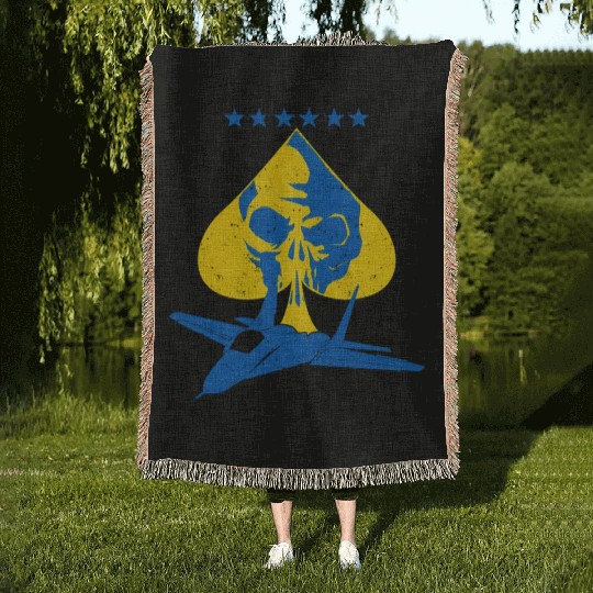 The Ghost Of Kyiv Kiev Ukraine Ace Fighter Pilot Woven Blankets