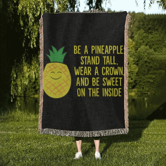 Pineapple Be A Pineapple Love eapples Woven Blankets