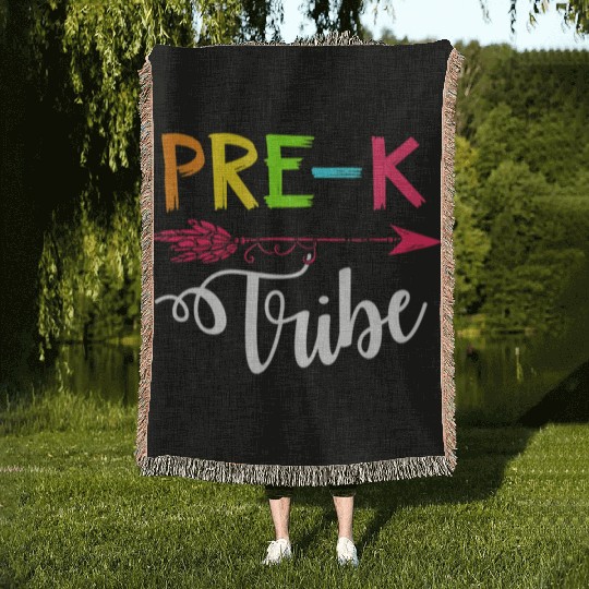 Team Pre K Teacher Tribe Back To School Woven Blankets