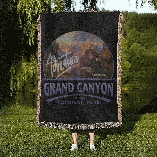 Grand Canyon National Park Arizonna Woven Blankets