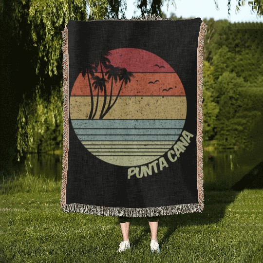 Punta Cana Dominican Republic Vacation Woven Blankets