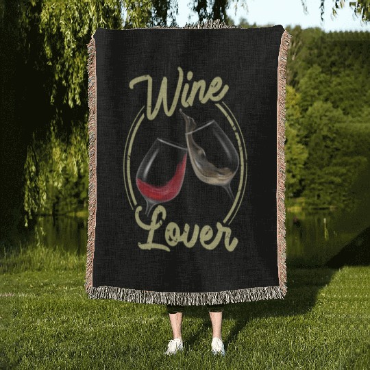 WIne lover Woven Blankets