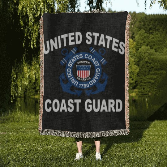 Us Coast Guard Uscg Alumni And Woven Blankets