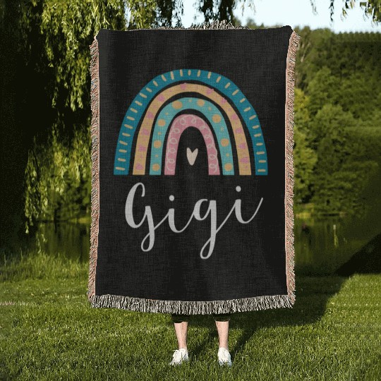 Gigi Rainbow For Grandma Family Woven Blankets