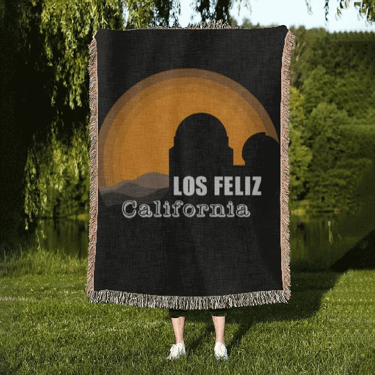 Los Feliz California Los Angeles Griffith Observat Woven Blankets