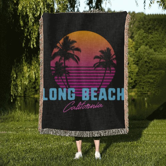 Long Beach California Woven Blankets