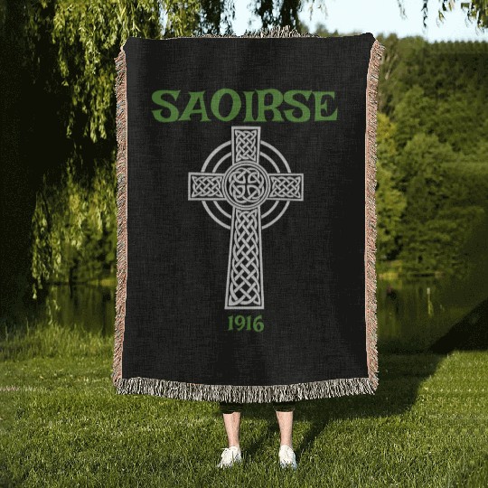 Saoirse Meaning Freedom Irish Republican With Celt Woven Blankets