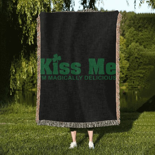 Kiss Me I'm Magically Delicious Woven Blankets