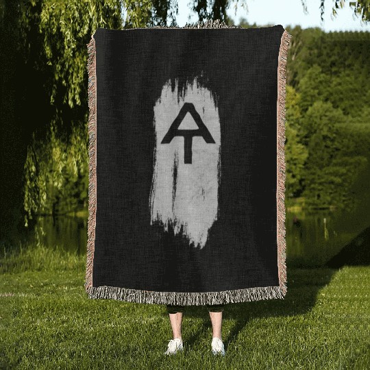 White Blaze Appalachian Trail At Minimalist Hiking Woven Blankets