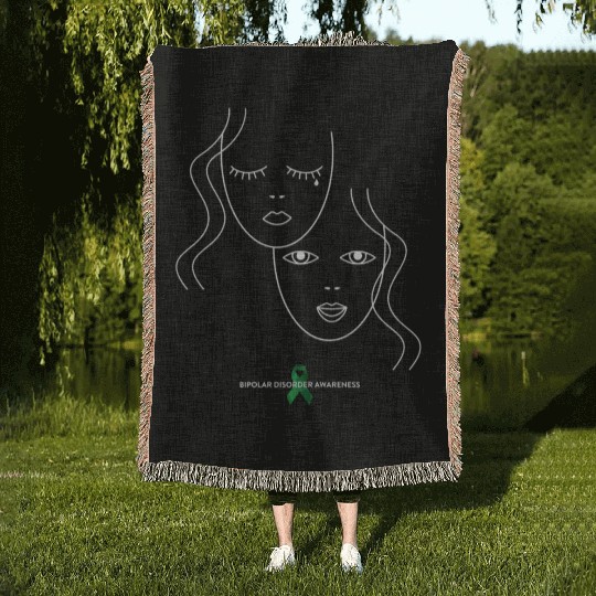 Bipolar Disorder Awareness Mental Health Bipolar D Woven Blankets